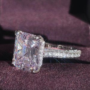 NEW ENGAGEMENT DIAMOND S925 STERLING SILVER RING